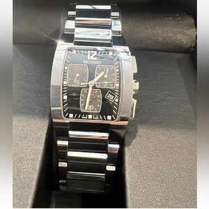 Movado Men's 605992 Fiero Tungsten Carbide Chronograph Watch!!!! RARE!!